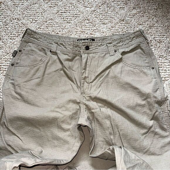 Mens Gravel Gear Ripstop cargo pants 36x32 khaki EUC - Picture 2 of 4